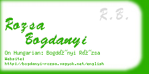 rozsa bogdanyi business card